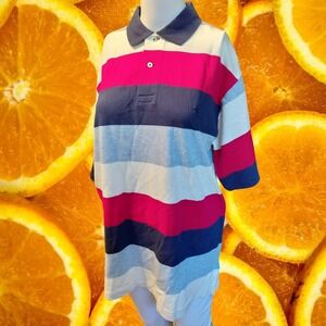 Polo‎ by Ralph Lauren Striped Polo Shirt Short Sleeve Cotton